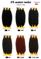 Cheveux Afro Marley Twist 3x Pré-Séparés Spring Twist pour Locs Douces 24 pouces Marley Mini Twistt Cheveux à Tresser Cheveux Noirs pour Femmes