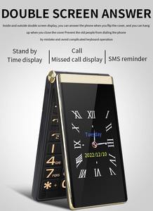 Téléphone <span class=keywords><strong>portable</strong></span> à clapet Yeemi M1, réseau GSM 2G, écran 3,0 pouces, double carte SIM, double affichage, chargement USB, fonction lampe torche - Product Image 2