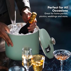 Seau à glace en métal isolé au design moderne pour une rétention de température optimale pour les fêtes d'anniversaire et les soirées cocktail - Product Image 2