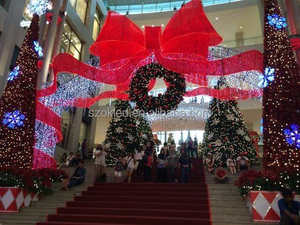 Grande Decorazione Natalizia da Esterno, Illuminazione Commerciale Decorativa, Fiocco Gigante LED Rosso Luminoso <span class=keywords><strong>per</strong></span> Ingresso - Product Image 4