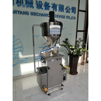 Machine de remplissage de pâte liquide à haute viscosité pour crème de miel 30L en acier inoxydable 304 avec buses anti-goutte, chauffage, mélange et système pneumatique