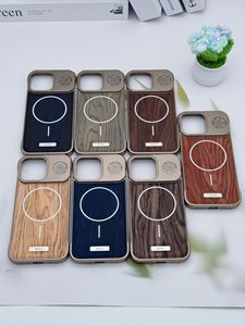 Étui de téléphone magnétique en bois fin et léger, anti-chute, sans cadre, motif noyer, pour <span class=keywords><strong>iPhone</strong></span> 16 15 <span class=keywords><strong>Pro</strong></span> Max 14, support de téléphone anti-chute - Product Image 6