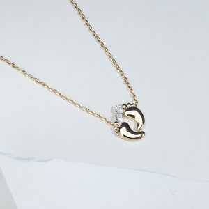 Joyería Messi personalizada MSN-944, collar de oro amarillo de 14k con diamante redondo cultivado en laboratorio para mujer. - Product Image 2
