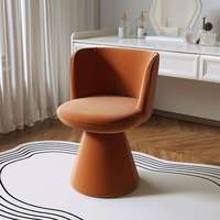 Fauteuil simple ergonomique en velours moderne, durable, pivotant, pour salon, chambre à coucher, hôtel