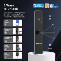 Sistema de Casa Inteligente KROVI B09 con Conexión WIFI, Cerraduras Inteligentes de Aleación de Aluminio, Opción de Almacenamiento de Datos en la Nube para Hogar y Oficina, Madera