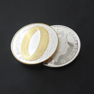Moneta souvenir in lega di zinco di alta qualità che timbra moneta in metallo di fabbrica in oro e argento 999 personalizzata