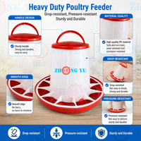 Mangeoire à poulet en plastique à prix d'usine, mangeoire automatique pour volailles, grande capacité, mangeoire pour animaux de ferme