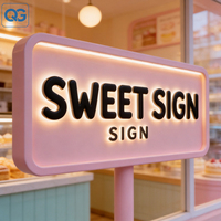 Lettres en relief personnalisées rétroéclairées par LED, lettres 3D en acier inoxydable, signalétique lumineuse LED, enseignes extérieures pour entreprises, enseignes de salon