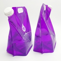 Sachet Doypack personnalisé 2L 3L 5L avec bec verseur et buse d'aspiration pour lessive, impression par gravure