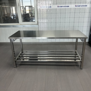 Muebles de cocina VICTOEY, banco de trabajo de acero inoxidable 201, mesa de centro, gran oferta para equipos de restaurante de Hotel, panaderías, China - Product Image 4