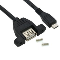 MOQ 500 Kabel Ekstensi Printer USB 2.0 Micro Male ke Type B Female Converter Pengisian Cepat Transmisi Data dengan Pengunci Sekrup
