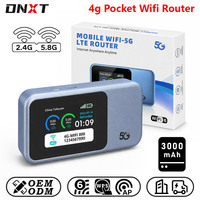 DNXT Wifi de poche WiFi6 300 Mbps, modem Wi-Fi portable 2,4 GHz et 5,8 GHz, AP/station Wi-Fi portable, routeur 4G LTE portable, usage personnel