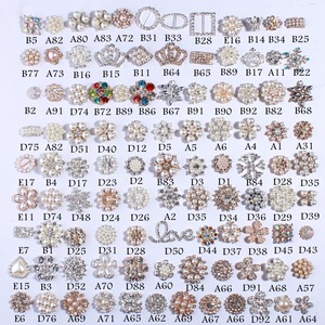 Hot Pearl Flower Disc Drill Hebilla Delicado Rhine-diamante Aleación Manual DIY Accesorios para el cabello Materiales Botón - Product Image 1