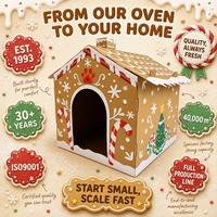 Casa Rascador para Gatos con Diseño Personalizado, Fácil de Montar, de Cartón Corrugado, Cama para Gatos de Interior, Suministro al por Mayor