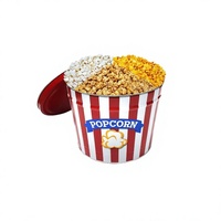 Boîte d'emballage cylindrique en fer blanc de qualité alimentaire avec logo imprimé personnalisé, 1000 ml, surface laquée, pour biscuits de Noël et pop-corn