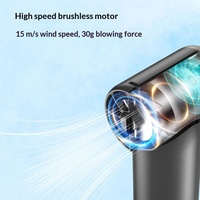 Mini ventilateur turbo électrique portable, mini ventilateur turbo électrique à main, ventilateur violent en alliage d'aluminium, aspiration, soufflage, pompage