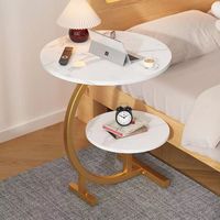 Table basse mini double couche de luxe léger pour salon, table d'appoint moderne, table de chevet, étagère simple, table mobile