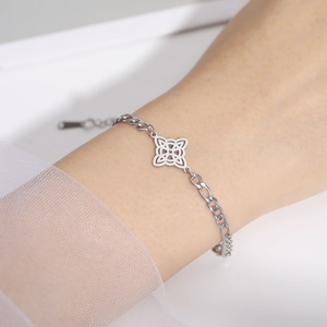 Brujería nudo de bruja encanto pulsera para Mujeres Hombres Acero inoxidable Figaro cadena pulseras amuleto paganismo joyería regalos - Product Image 5