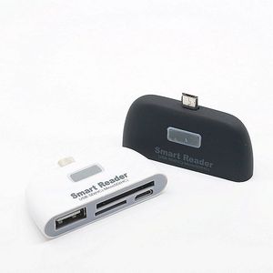 Lector de Tarjetas Inteligente USB SD MicroSD OTG para Teléfono Móvil 4 en 1, Lector de Tarjetas Externo de Plástico con Múltiples Ranuras - Product Image 5