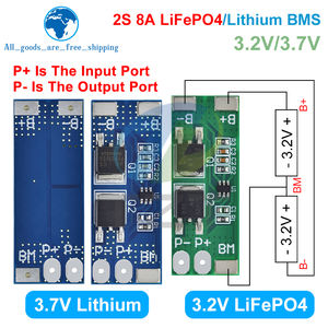 Scheda di Protezione per Batterie TZT BMS 2S 3.2V 3.7V 8A LiFePO4 / Litio, Corrente di Picco 15A, per Pacchi Batteria 6.4V 7.2V 18650 32650 - Product Image 4