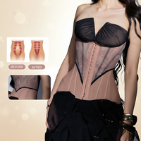 Corset amincissant Fajas en nylon à infrarouge lointain, contrôle du ventre, ajustable, respirant, avec fermeture à agrafes