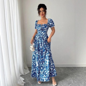 Vestido Maxi Elegante de Punto para Mujer, Verano D&M, Moda Femenina, Mangas Cortas Abullonadas, Vestido Casual de Manga Larga para Mujer - Product Image 3