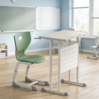 Ensemble de mobilier scolaire en bois pour enfants africains, comprenant des bureaux et des chaises individuels, chargement en conteneur grande capacité