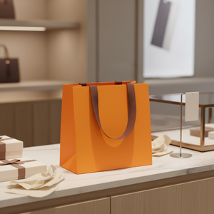 Recyclable Luxury Garment <strong>Paper</strong> Shopping <strong>Bag</strong> <strong>Custom</strong> Logo- Printed <strong>Paper</strong> <strong>Bags</strong> for Groceries Eco-friendly - Product Image 1