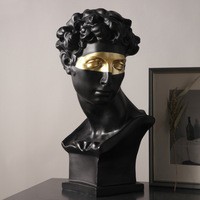 Statue de David en résine écologique Tonfo, art abstrait nordique, forme irrégulière sculptée, art populaire, objet de collection pour la maison, les fêtes, le hall d'hôtel