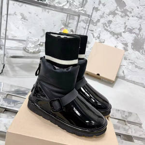 Pantoufles d'intérieur pour femmes en laine douce et en <span class=keywords><strong>cuir</strong></span> fendu avec fourrure de mouton pour femmes de créateur à la mode très vendues - Product Image 6