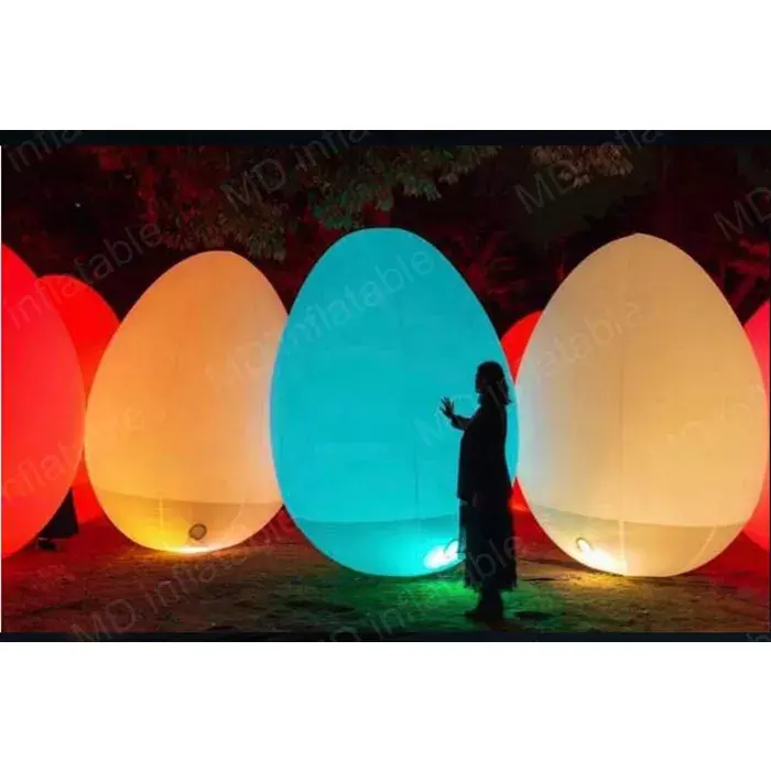 Trứng Phục Sinh Bơm Hơi Đổi Màu Đèn LED Bán Chạy 2023 Để Trang Trí Sự Kiện