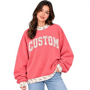 Sudadera Personalizada con Logotipo Bordado, Nuevo Diseño, Cuello Alto, Manga Larga, Talla Grande para Mujer, con Largo Regular - Product Image 1