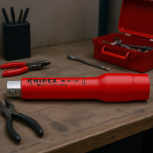 Barra de extensión Knipex de 1/2 pulgada con accionamiento cuadrado interno y externo, aislada para 1000V, fabricada en Alemania. - Product Image 3