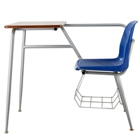 Chaises d'étudiant adulte Chaise de table de classe connectée Chaise de formation en plastique avec tableau d'écriture