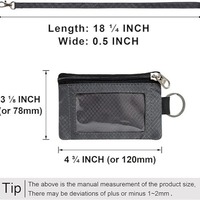 Portefeuille de cou antivol RFID avec logo personnalisé, porte-badge, porte-carte d'identité, pochette de voyage en nylon Ripstop avec cordon et porte-clés