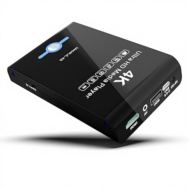 UltraHD Media Player HDD Enclosure 2-in-1 Supports SSD/2.5" SATA HDD Plays H.265/HEVC/H.264/AVC MP4/MKV Videos MP3 Music JPG