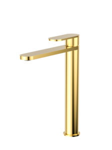 Grifo de lavabo extraíble de caño alto, con manija plana, acabado plateado cepillado/gris plomo/dorado champán, montaje en encimera, envío rápido, en stock - Product Image 3