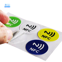 Etiqueta NFC de 13.56mhz, Forma Redonda, Diámetro de 25mm, Etiquetas NFC Pasivas