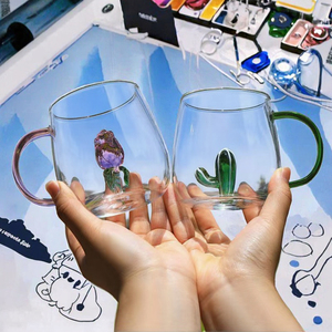 <span class=keywords><strong>Mug</strong></span> Kopi Gaya Pedesaan dari Kaca Borosilikat Tinggi Berbentuk Hati 3D Berwarna-warni, Perlengkapan Minum Rumah Tangga, Hadiah Wisuda, Ramah Lingkungan - Product Image 3