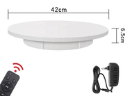 Présentoir rotatif de 42cm avec télécommande, vitesse réglable, charge de 100kg, support d'affichage rotatif, plateau tournant professionnel