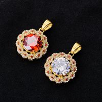 Nouveau produit transfrontalier Goid Édition 2026 - Pendentif creux en acier inoxydable coloré avec zircon 3A, style Hip Hop