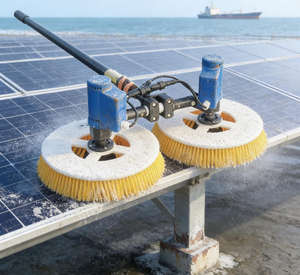 Machine de nettoyage de panneaux solaires portable à batterie, à disque unique, pour service mobile en zones isolées, conception légère - Product Image 2