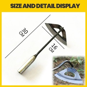 Zhixin nouveau produit outil de jardin pelle à main extracteur de mauvaises herbes petite <span class=keywords><strong>houe</strong></span> Triangle <span class=keywords><strong>creuse</strong></span> pour le désherbage de jardin - Product Image 4