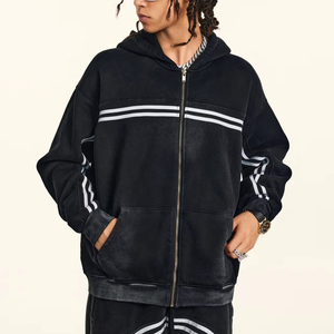 Sweat à capuche unisexe épais et lourd en molleton avec logo personnalisé en relief, idéal pour l'hiver, vente en gros - Product Image 1