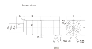24V 48V 57mm * 57mm Vòng BLDC động cơ 57bly75-230 với hộp số hành tinh từ ZZ-động cơ cho các thiết bị khác nhau - Product Image 6