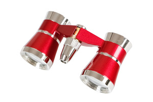 <span class=keywords><strong>Jumelles</strong></span> <span class=keywords><strong>de</strong></span> théâtre à lunettes d'opéra en métal rouge optique 3x25 avec lumière LED - Product Image 2