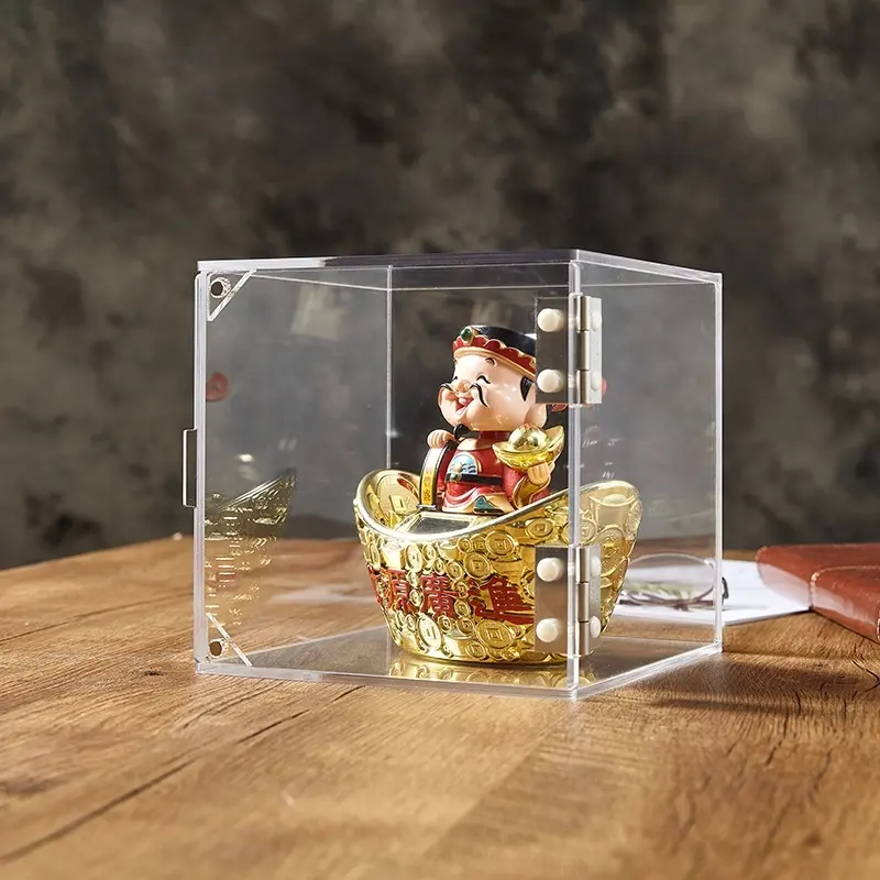 마그네틱 뚜껑이있는 동상 용 맞춤형 아크릴 상자