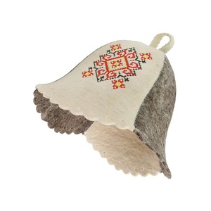 Casquette de sauna russe en feutre de laine originale de qualité supérieure avec logo brodé personnalisé pour hommes et femmes, idéale pour la sudation thermique et la vapeur. - Product Image 6