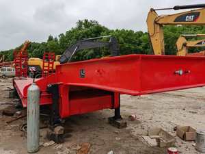 Semirremolque de plataforma baja de 3 ejes y 70 toneladas usado, con cargador de 40 pies y 40 toneladas, función hidráulica extensible de 50 toneladas - Product Image 3