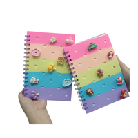 Penjualan laris Notebook sampul silikon lucu Notebook Spiral A5 buku harian perencana Notebook wih DIY pesona lucu